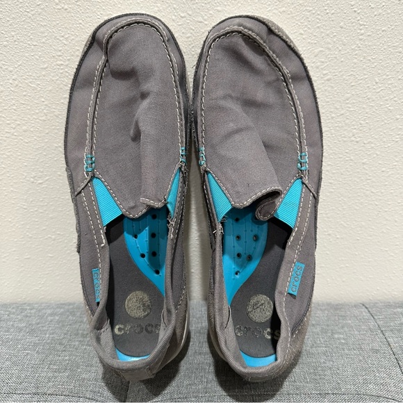 Crocs Walu Canvas/Suede Slip On Shoe - Picture 3 of 12